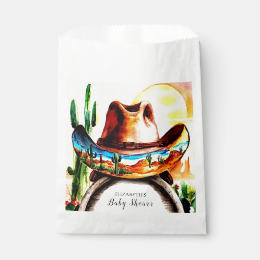 Magischer Western Hat Cowboy Baby Shower Geschenktütchen (Vorderseite)