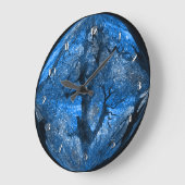 Magischer Winter Blue Crystal Ball Wall Clock Große Wanduhr (Winkel)