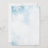 Magischer Winter Frozen Schneefälle Kindergeburtst Einladung (Rückseite)