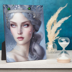 Magischer Winter Queen Portrait Tabletop Fotoplatte