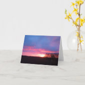 Magischer Wintersonnenaufgang Karte (Gelbe Blume)