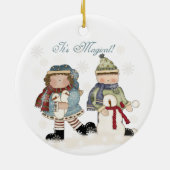 Magischer Winterurlaub Keepake Ornament (Hinten)