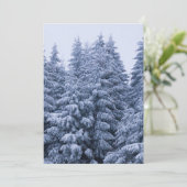 Magischer Winterwald - blau, maßgeschneidert Einladung (Stehend Vorderseite)