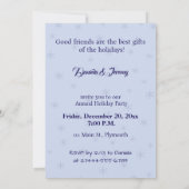 Magischer Winterwald - blau, maßgeschneidert Einladung (Rückseite)