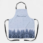 Magischer Winterwald - blau, maßgeschneidert Schürze (Vorderseite)