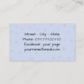 Magischer Winterwald - blau, maßgeschneidert Visitenkarte (Rückseite)