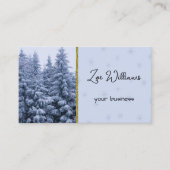 Magischer Winterwald - blau, maßgeschneidert Visitenkarte (Vorderseite)