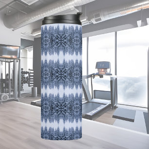 Magischer Winterwald - blau, Saison Thermosbecher