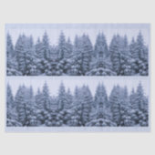 Magischer Winterwald - blau, Seidenpapier (Vorderseite)