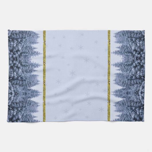 Magischer Winterwald - Gewohnheit Geschirrtuch (Horizontal)