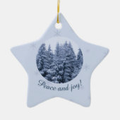 Magischer Winterwald - Keramik Ornament (Vorne)