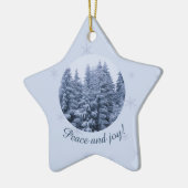 Magischer Winterwald - Keramik Ornament (Links)