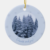 Magischer Winterwald - Keramik Ornament (Vorne)