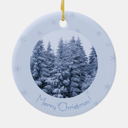Magischer Winterwald - Keramik Ornament (Hinten)