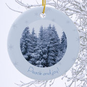 Magischer Winterwald - Keramik Ornament