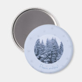 Magischer Winterwald - Magnet (Vorderseite/Rückseite)