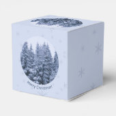 Magischer Winterwald - Weihnachten Party Geschenkschachtel (Rückseite)