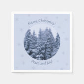 Magischer Winterwald - Weihnachten Party Serviette (Vorderseite)