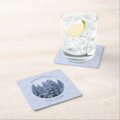 Magischer Winterwald - Weihnachten Rechteckiger Pappuntersetzer (Vor Ort)