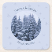 Magischer Winterwald - Weihnachten Rechteckiger Pappuntersetzer (Vorderseite)