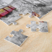 Magischer Winterzug mit Schnee-Eule & Eule Puzzle (Seite)