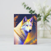 Magischer Wolf, Postkreuz Postkarte (Stehend Vorderseite)