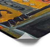 Magischer Zauberer Folk Art Cat Epic Painting Poster (Ecke)