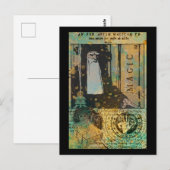Magischer Zauberer Postkarte (Vorne/Hinten)