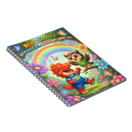 Magisches Abenteuer verspielter Regenbogen Kinder  Notizblock