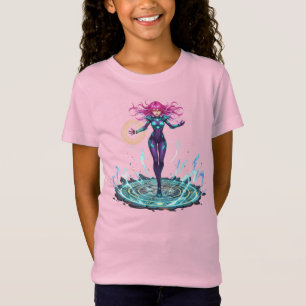 Magisches Anime-Heldinnen-Shirt für Kinder in Pink T-Shirt