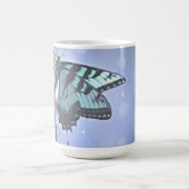 Magisches aquamarines SchmetterlingsFoto Kaffeetasse (Mittel)