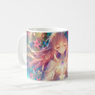 Magisches ätherisches Anime-Mädchen Kaffeetasse