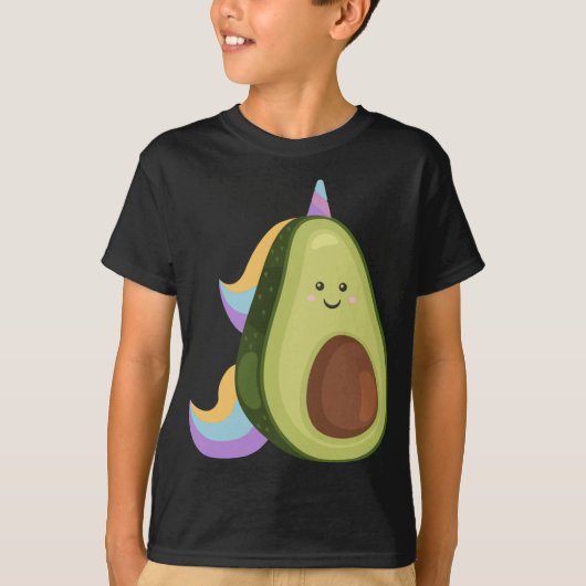Magisches Avocado Unicorn Veganes Essen T-Shirt (Vorderseite)