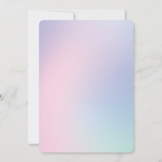 Magisches Ballett Regenbogengradition 1. Geburtsta Einladung (Rückseite)