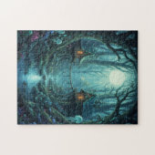Magisches Baumhaus-Dorf Fantasy-Wald-Puzzle Puzzle (Horizontal)