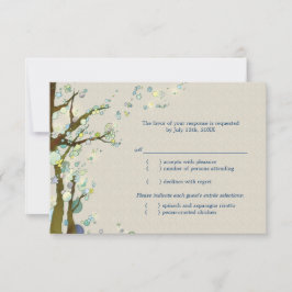 Magisches Baumthema Hochzeitessen UAWG RSVP Karte