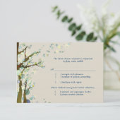Magisches Baumthema Hochzeitessen UAWG RSVP Karte (Stehend Vorderseite)