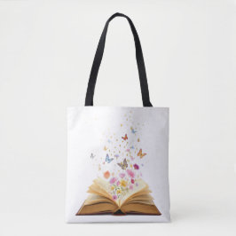 Magisches Buch der Blüten und Schmetterlinge Tasche