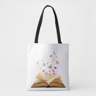Magisches Buch der Blüten und Schmetterlinge Tasche