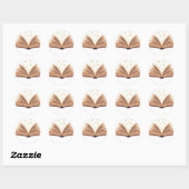 Magisches Buchstickerdesign Runder Aufkleber (Blatt)