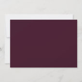 Magisches Burgund Maroon Rose Rustikale Hochzeit Save The Date (Rückseite)