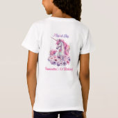 Magisches Day Girl's Birthday Magic Unicorn T-Shirt (Rückseite)