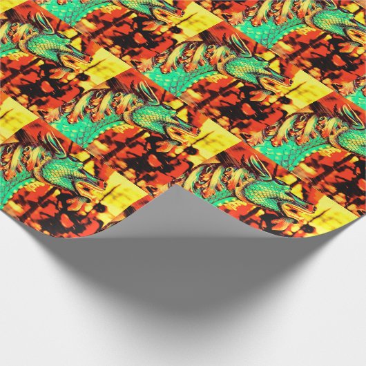 Magisches Drache-Geschenk-Packpapier Geschenkpapier (Ecke)