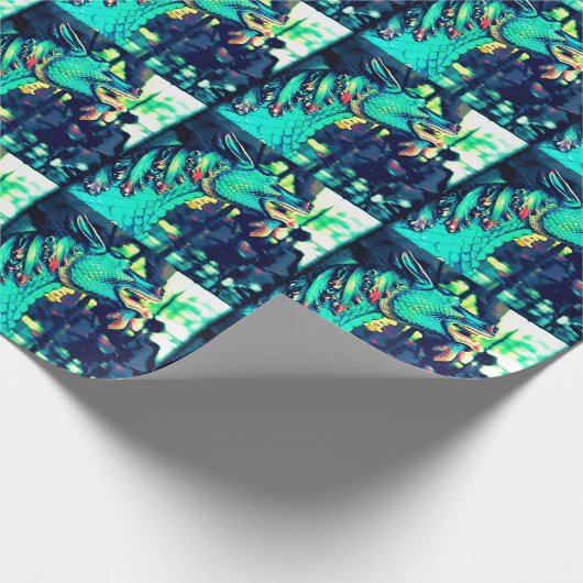 Magisches Drache-Geschenk-Packpapier Geschenkpapier (Ecke)