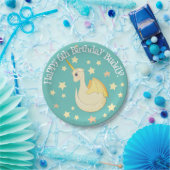 Magisches Drachenfreund Personalisiertes Aquamarin Pappteller (Party)