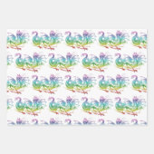 Magisches Drachenmuster Geschenkpapier Set (Vorderseite)