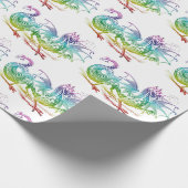 Magisches Dragon Pastel Muster Thema Umschlag Papi Geschenkpapier (Ecke)
