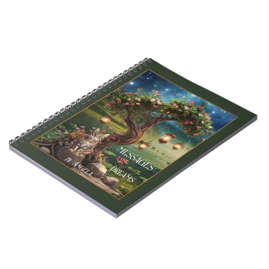 Magisches Dream Cat Night Notebook Notizblock (Linke Seite)