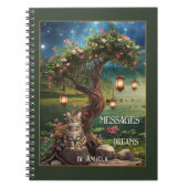 Magisches Dream Cat Night Notebook Notizblock (Vorderseite)