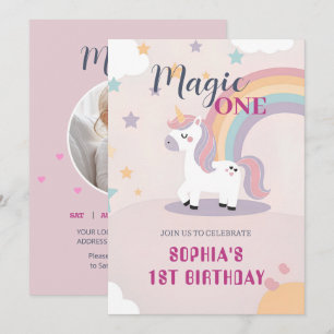 Magisches Einhorn 1. Geburtstag Einladung